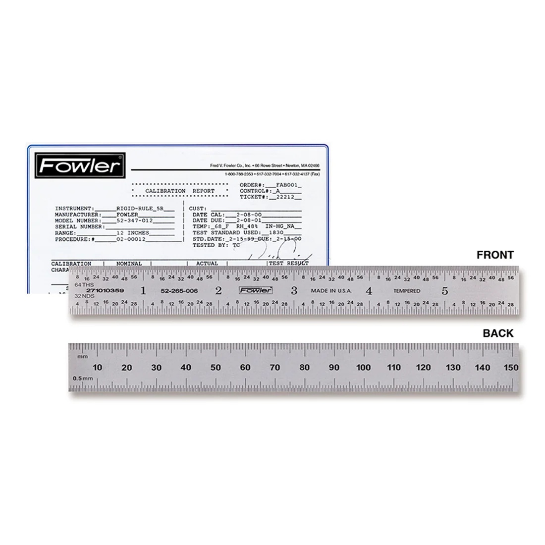 Picture of Fowler 522650180 18"/450Rgd Rul Precrt