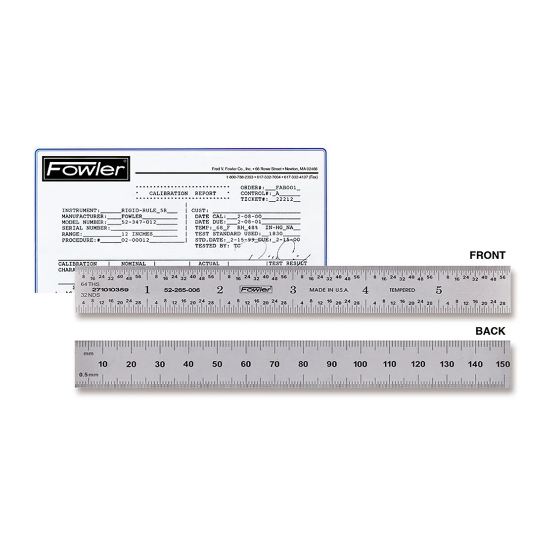 Picture of Fowler 48"/1200mm Rigid Certified Rule 52-265-048 522650480