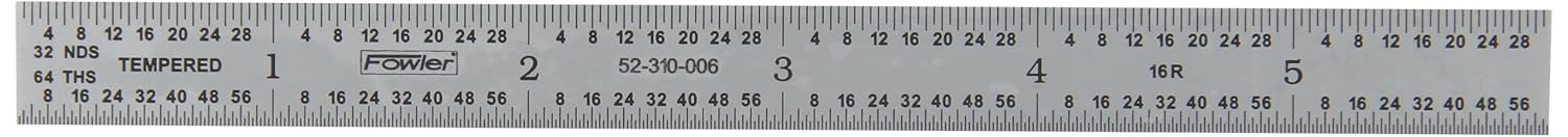 Picture of Fowler 6" 16R Flexible Steel Rule 52-310-006-0 523100060