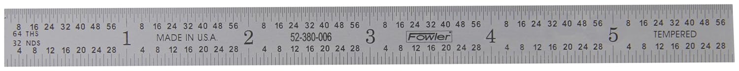 Picture of Fowler 600mm Satin Flexible Chrome Steel Rule 52-380-040-0 523800400