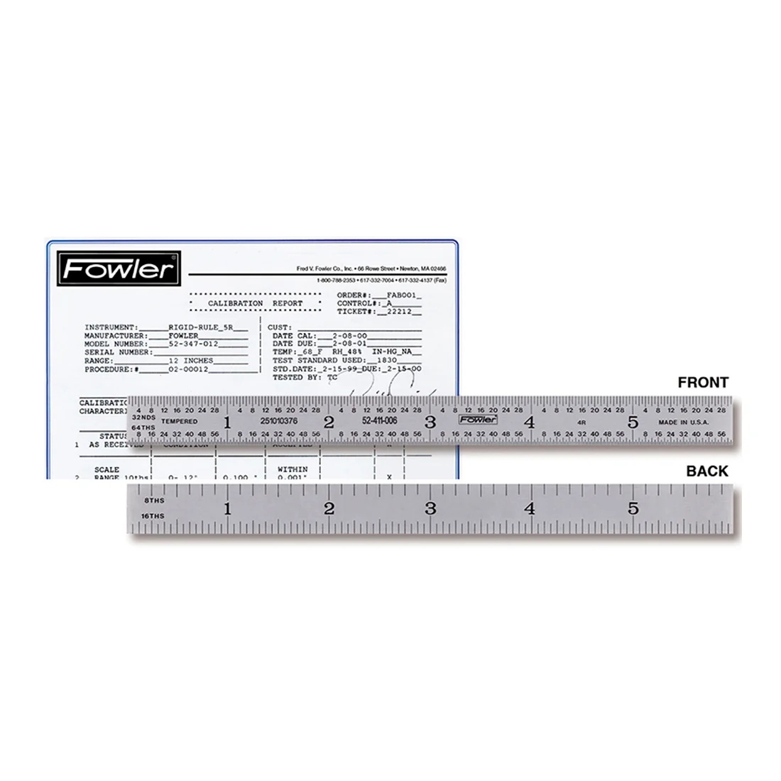 Picture of Fowler 12" Flexible Certified Rule 52-411-012 524110120