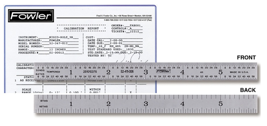 Picture of Fowler 524110180 18"4R Fl Rule Precert