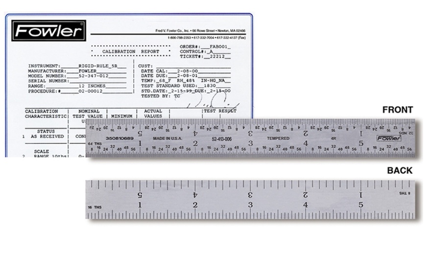 Picture of Fowler 524130180 18"4R Rgd Rul Precert