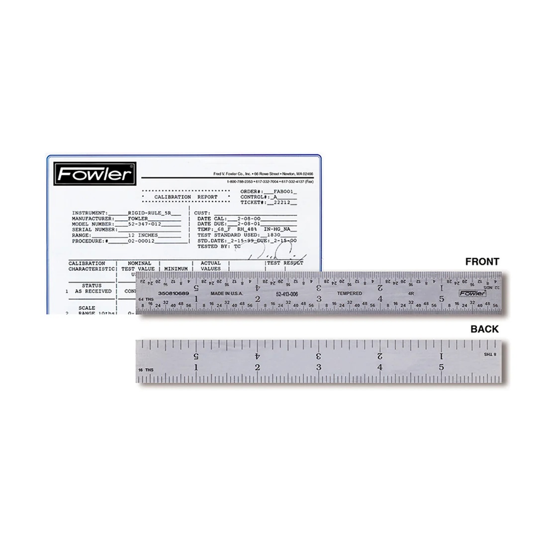 Picture of Fowler 36" Rigid Certified Rule 52-413-036 524130360