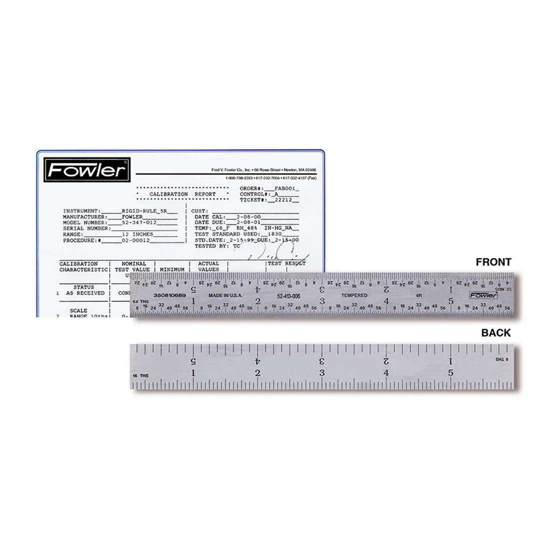 Picture of Fowler 48" Rigid Certified Rule 52-413-048 524130480