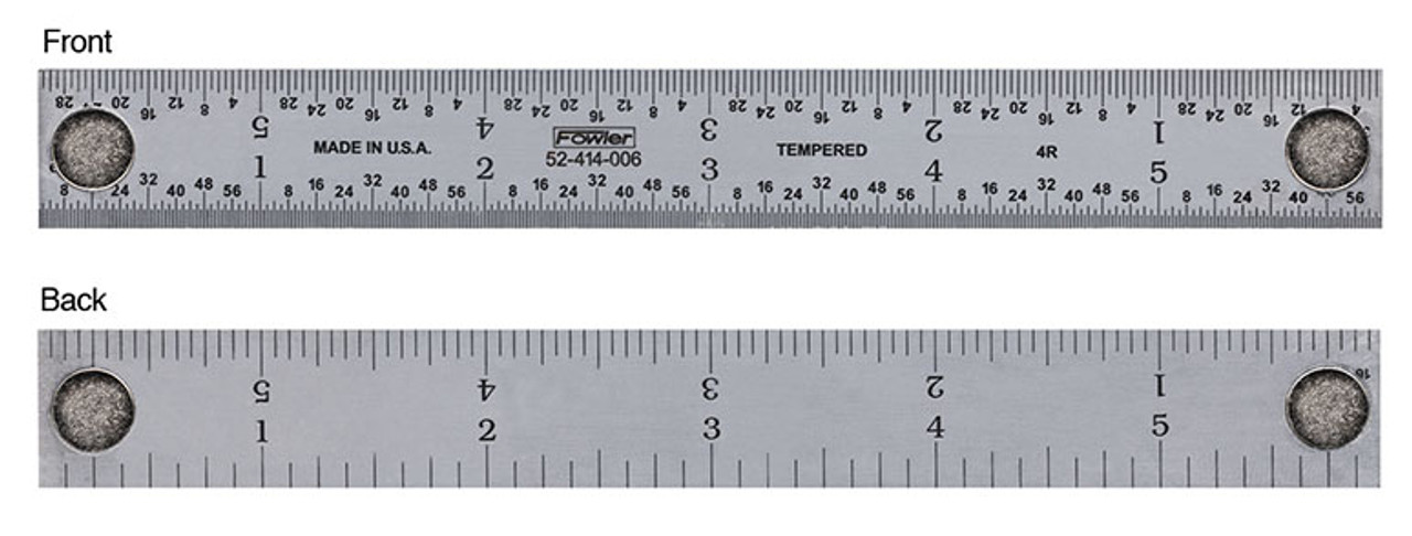 Picture of Fowler 524140120 12"4R Rgd Magnet Rule
