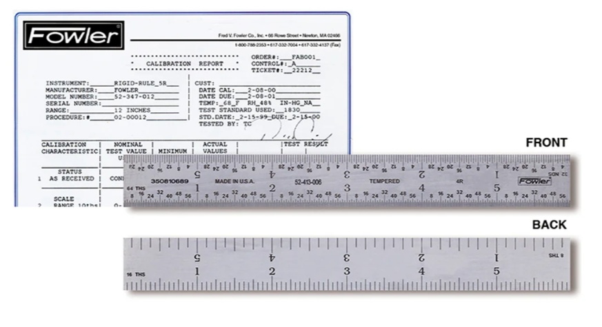 Picture of Fowler 525130180 18"5R Rgd Rul Precert