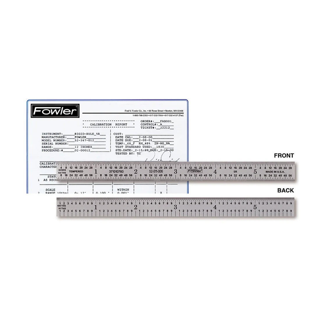 Picture of Fowler 48" Rigid Certified Rule 52-513-048 525130480