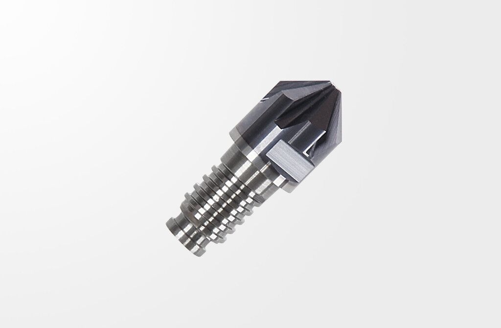 Picture of Haimer Duo-Lock Haimer Mill Modular End Mill - Chamfering End Mill Z6, Dl10, D1=3/8" DL10E1016UK3/8ZW120DA