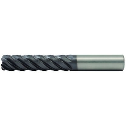 Picture of Hanita/Widia 571806002 MT Dia 6mm SH 0.2362 LOC 0.9449 OAL2.9921 End Mill Standard Flute High Helix Carbide AlTiN Single End Square Sharp VariMill II