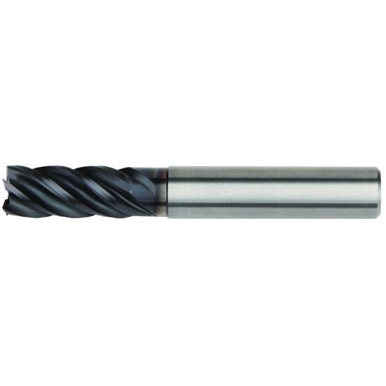 Picture of Hanita/Widia 57N806002 MT Dia 6mm SH 0.2362 LOC 0.5118 OAL2.4803 End Mill Standard Flute High Helix Carbide AlTiN Single End Square Sharp VariMill II