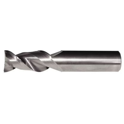 Picture of Hanita/Widia 5A0207002C Dia 1/4 SH 0.2500 LOC 0.50 OAL2.50 End Mill Standard Flute High Helix Carbide Uncoated Single End Corner Radius0.0600 1.52mm AluSurf