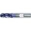 Picture of Hanita/Widia TF4V0007002 Dia 1/4 SH 0.2500 LOC 0.7500 OAL2.50 End Mill Standard Flute High Helix Carbide TiAlN Single End Ball NoseBall VariMill I