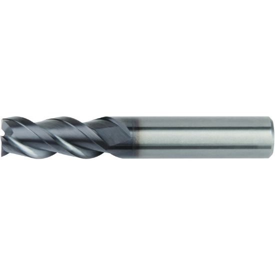 Picture of Hanita/Widia 450302511T Dia 2.50mm SH 0.1575 LOC 0.1969 OAL1.968 End Mill Standard Flute High Helix Carbide AlTiN Single End Square Sharp Widia Series Mills