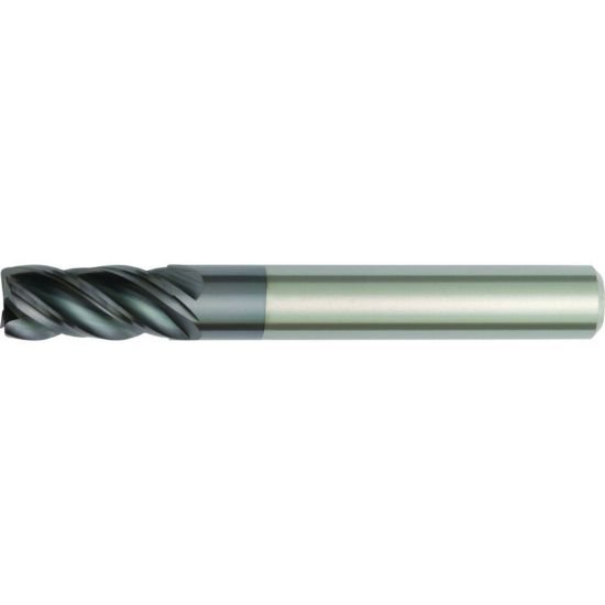 Picture of Hanita/Widia 477808003 MT Dia 8mm SH 0.3150 LOC 0.6299 OAL2.4803 End Mill Standard Flute Variable Helix Carbide AlTiN Single End Corner Radius0.0079 0.20mm VariMill I