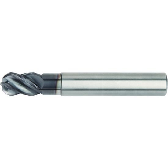 Picture of Hanita/Widia 47N006002T Dia 6mm SH 0.2362 LOC 0.3937 OAL2.2441 End Mill Standard Flute High Helix Carbide AlTiN Single End Ball NoseBall VariMill