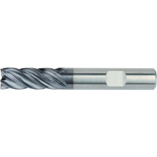 Picture of Hanita/Widia 577C12005T Dia 12mm SH 0.4724 LOC 1.0236 OAL3.2677 End Mill Standard Flute Variable Helix Carbide AlTiN Single End Corner Radius0.0295 0.75mm VariMill II