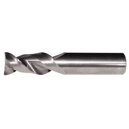 Picture of Hanita/Widia 5A0207002A Dia 1/4 SH 0.2500 LOC 0.50 OAL2.50 End Mill Standard Flute High Helix Carbide Uncoated Single End Corner Radius0.0150 0.38mm AluSurf