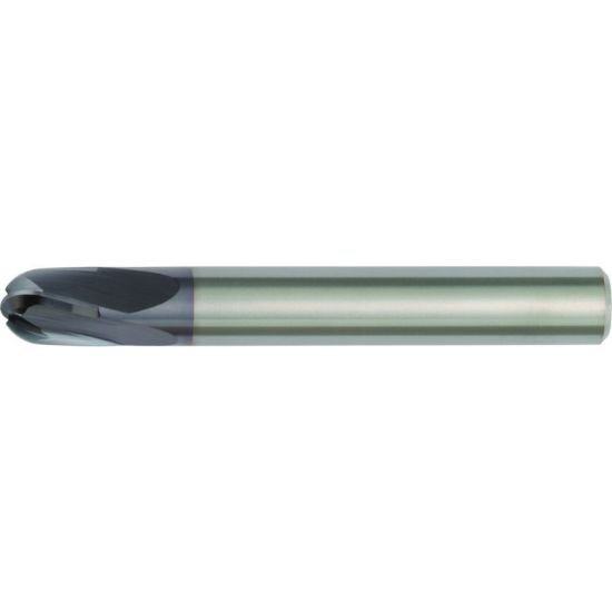 Picture of Hanita/Widia 715003000RT Dia 3mm SH 0.1181 LOC 0.1181 OAL1.4961 End Mill Standard Flute High Helix Carbide TiCN Single End Ball NoseBall Vision Plus