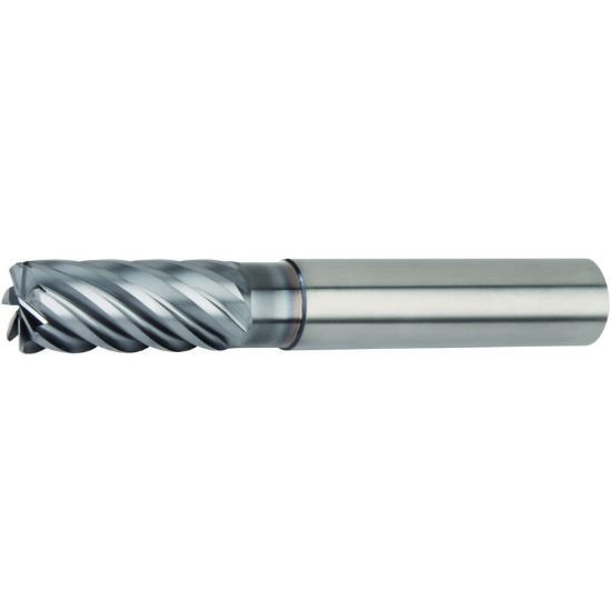 Picture of Hanita/Widia 77NE16026T Dia 16mm SH 0.6299 LOC 1.2598 OAL3.9370 End Mill Standard Flute Variable Helix Carbide AlTiN Single End Corner Radius0.0197 0.50mm VariMill III
