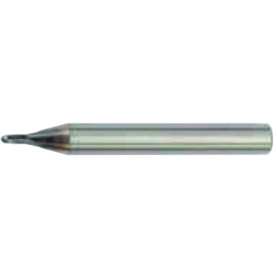 Picture of Hanita/Widia 7N0100502RJ Dia 0.02 SH 0.2362 LOC 0.0197 OAL1.9685 End Mill Standard Flute High Helix Carbide TiAlN Single End Ball NoseBall Vision Plus