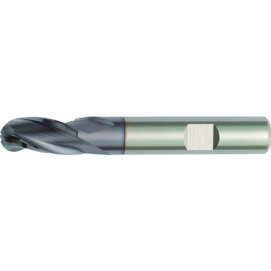 Picture of Hanita/Widia DC1910004LW Dia 10mm SH 0.3937 LOC 0.7480 OAL2.8346 End Mill Standard Flute High Helix Carbide TiAlN Single End Ball NoseBall Widia Series Mills