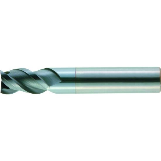 Picture of Hanita/Widia TC4C0303001A Dia 1/8 SH 0.1250 LOC 0.50 OAL1.50 End Mill Standard Flute High Helix Carbide TiCN Single End Corner Radius0.0100 0.25mm Widia Series Mills