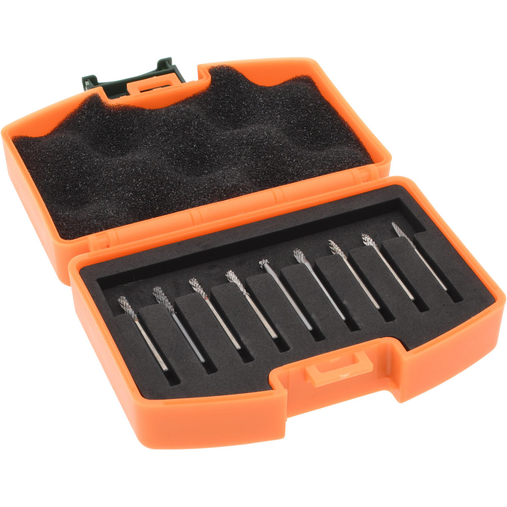 Picture of Hertel 18655084 9 Pc Double Cut Burr Set With Cylinder