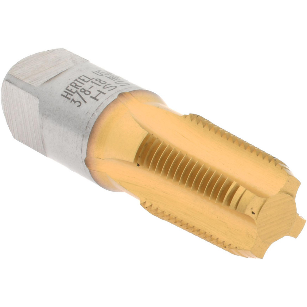 Picture of Hertel G127360T-S 3/8-18 2-9/16 Npt 4Fl HSS Tin Tap Threading Taping
