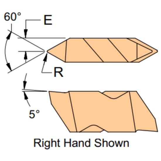 Picture of HTP 3R 310F Horizon 31236 Groove Threading,Threading Insert 0.0065 0.17mm Radius Ext 6.00TPI - 18.00TPI Int 5.00TPI - 12.00TPI 60.0°