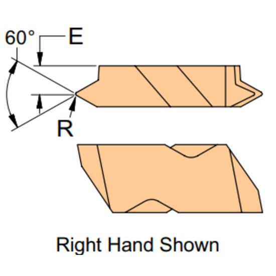 Picture of HTF 3R 310F Horizon 40900 Groove Threading,Threading Insert 0.0030 0.08mm Radius Ext 10.00TPI - 44.00TPI Int 9.00TPI - 24.00TPI 60.0°