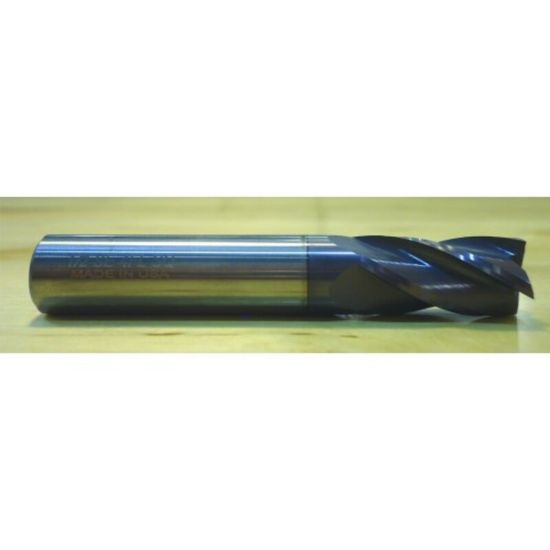 Picture of HTC 130-3234 Dia 15/64 SH 0.2500 LOC 0.7500 OAL2.50 End Mill Standard Flute Standard Helix Carbide AlTiN Single End Square Sharp