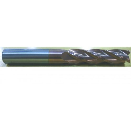 Picture of HTC 174-4256 Dia 1/4 SH 0.2500 LOC 1.50 OAL6.00 End Mill Standard Flute Standard Helix Carbide TiCN Single End Square Sharp