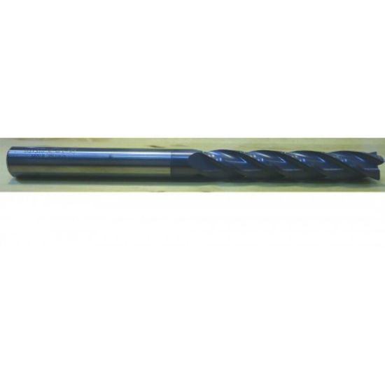 Picture of HTC 180-4316 Dia 5/16 SH 0.3125 LOC 1.50 OAL6.00 End Mill Standard Flute Standard Helix Carbide AlTiN Single End Square Sharp