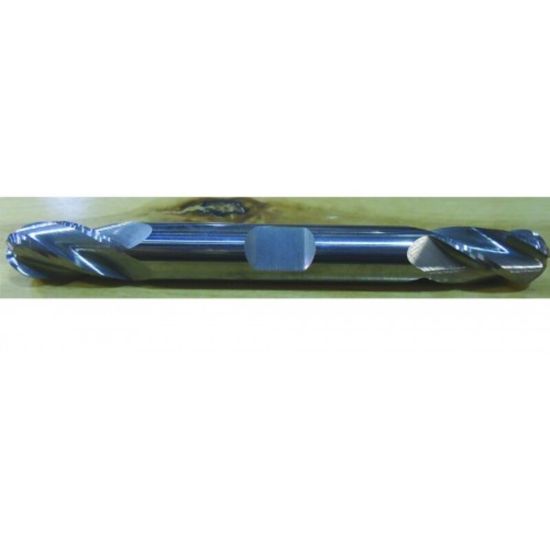 Picture of HTC 215-4500 Dia 1/2 SH 0.50 LOC 1.00 OAL4.00 End Mill Standard Flute Standard Helix Carbide Uncoated Double End Ball NoseBall