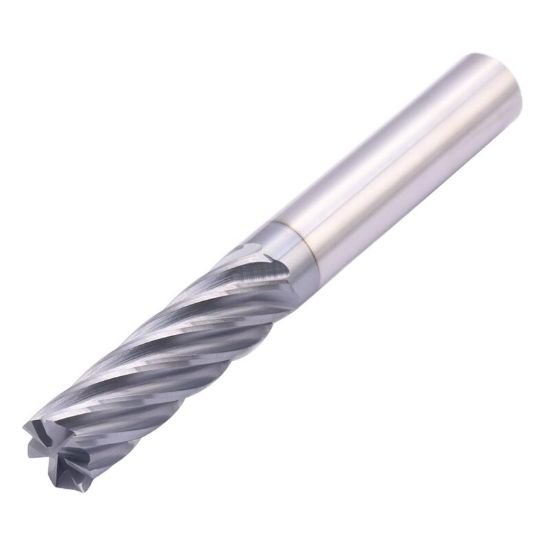 Picture of ICE 5/8 7Flt 1-1/2LOC 3-1/2OAL 5/8Shk RND SQ All4 Carbide End Mill HEM CHPBR Variable Helix Black