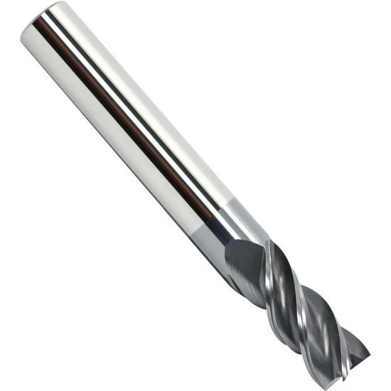 Picture of ICE 1 5Flt 1-1/2LOC 4OAL 1Shk RND .060CR All4 Carbide End Mill HEM Variable Helix Black