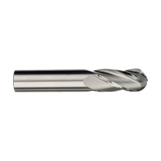 Picture of Imco 30913 Dia 1/8 SH 0.1250 LOC 0.50 OAL1.50 End Mill Standard Flute Standard Helix Carbide Uncoated Single End Ball NoseBall General PURPOSE