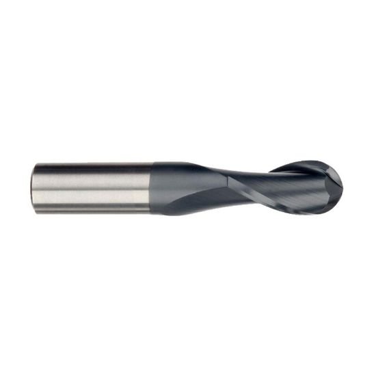 Picture of Imco 30993 Dia 1/8 SH 0.1250 LOC 0.50 OAL1.50 End Mill Standard Flute Standard Helix Carbide AlTiN Single End Ball NoseBall General PURPOSE