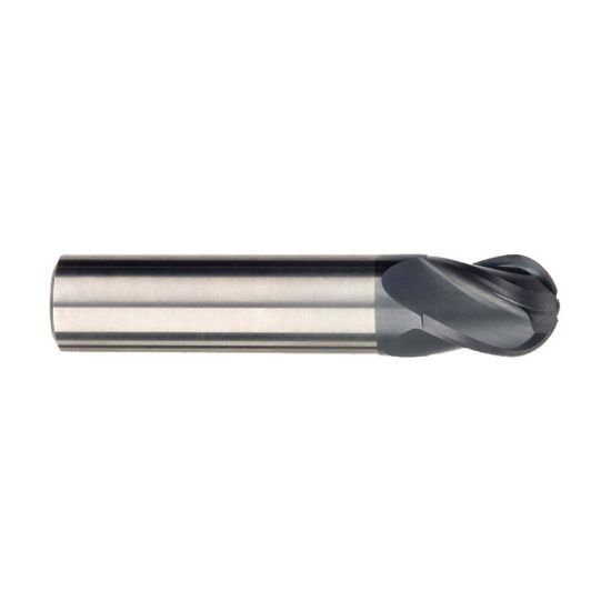 Picture of Imco 32672 Dia 20mm SH 0.7874 LOC 1.4961 OAL4.0945 End Mill Standard Flute Standard Helix Carbide AlTiN Single End Ball NoseBall General PURPOSE