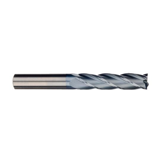 Picture of Imco 34118 Dia 1/4 SH 0.2500 LOC 1.50 OAL4.00 End Mill Standard Flute Standard Helix Carbide TiCN Single End Square Sharp General PURPOSE
