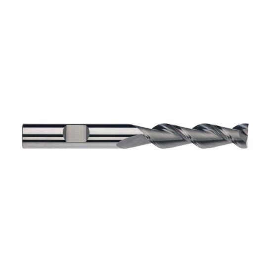 Picture of Imco 34197 Dia 1/2 SH 0.50 LOC 1.2500 OAL3.2500 End Mill Standard Flute High Helix Carbide Uncoated Single End Corner Radius0.0600 1.52mm Streaker Mill