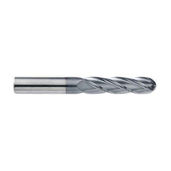 Picture of Imco 34508 Dia 1/8 SH 0.1250 LOC 0.50 OAL1.50 End Mill Standard Flute Standard Helix Carbide TiCN Single End Ball NoseBall General PURPOSE