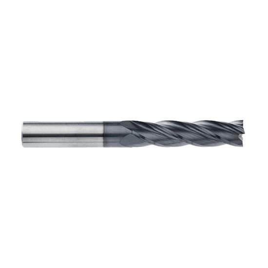 Picture of Imco 37735 Dia 1/2 SH 0.50 LOC 2.00 OAL4.00 End Mill Standard Flute Standard Helix Carbide AlTiN Single End Square Sharp General PURPOSE