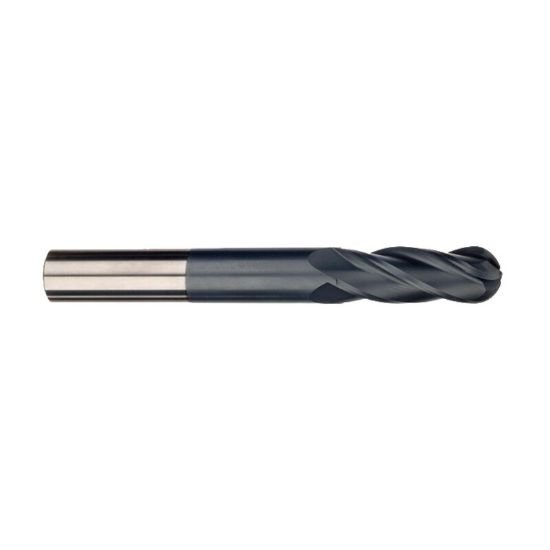 Picture of Imco 37938 Dia 3/16 SH 0.1875 LOC 1.1250 OAL3.00 End Mill Standard Flute Standard Helix Carbide AlTiN Single End Ball NoseBall General PURPOSE