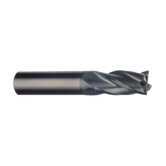 Picture of Imco 39695 Dia 3/16 SH 0.1875 LOC 0.6250 OAL2.00 End Mill Standard Flute Standard Helix Carbide AlTiN Single End Corner Radius0.0200 0.51mm General PURPOSE