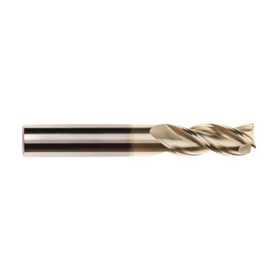 Picture of Imco 61016 Dia 1/4 Sh 0.2500 Loc 1.00 Oal3.00 End Mill Standard Flute High Helix Carbide Uncoated Single End Square Sharp Streaker Mill