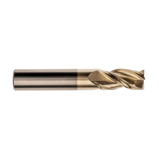 Picture of Imco 61034 Dia 3/8 SH 0.3750 LOC 1.50 OAL3.50 End Mill Standard Flute High Helix Carbide Uncoated Single End Square Sharp Streaker Mill