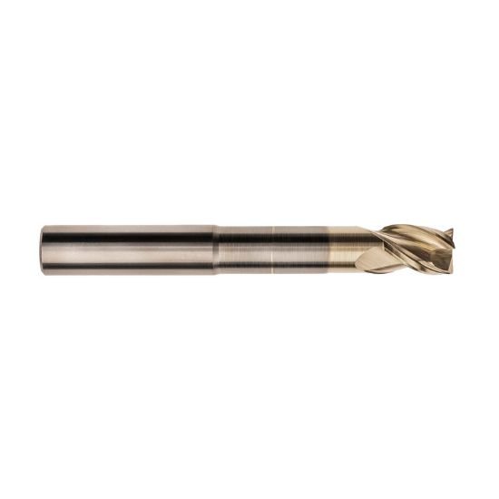Picture of Imco 61359 Dia 10mm SH 0.3937 LOC 0.5906 OAL3.4646 End Mill Standard Flute High Helix Carbide Uncoated Single End Corner Radius0.0197 0.50mm Streaker Mill