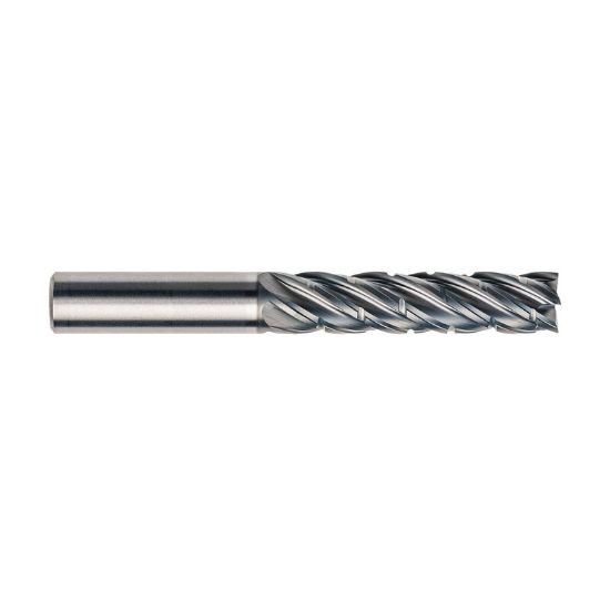 Picture of Imco 61429 Dia 1/2 SH 0.50 LOC 1.7500 OAL4.00 End Mill Standard Flute Standard Helix Carbide TAC Single End Corner Radius0.0300 0.76mm Pow-R-Path Mill
